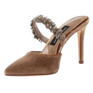 ANTONIO MELANI COLLECTION NOVA JEWELED VELVET MULES SIZE 7 1/2